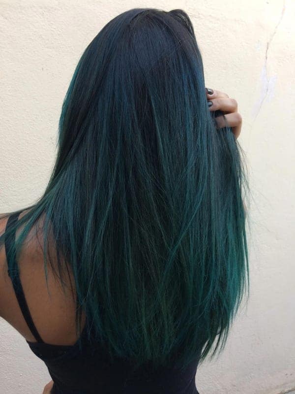 Dark Blue Green Hair Color