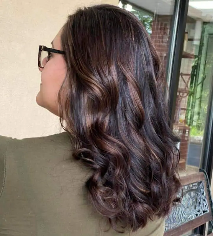 Dark Brown Hair with Caramel Highlights 2