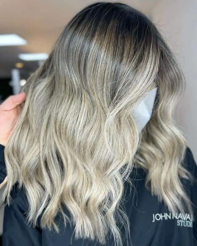 50+ Dark Roots with Blonde Hair Ideas (2023 Update) 4 Dark Brown Roots Icy Blonde 1