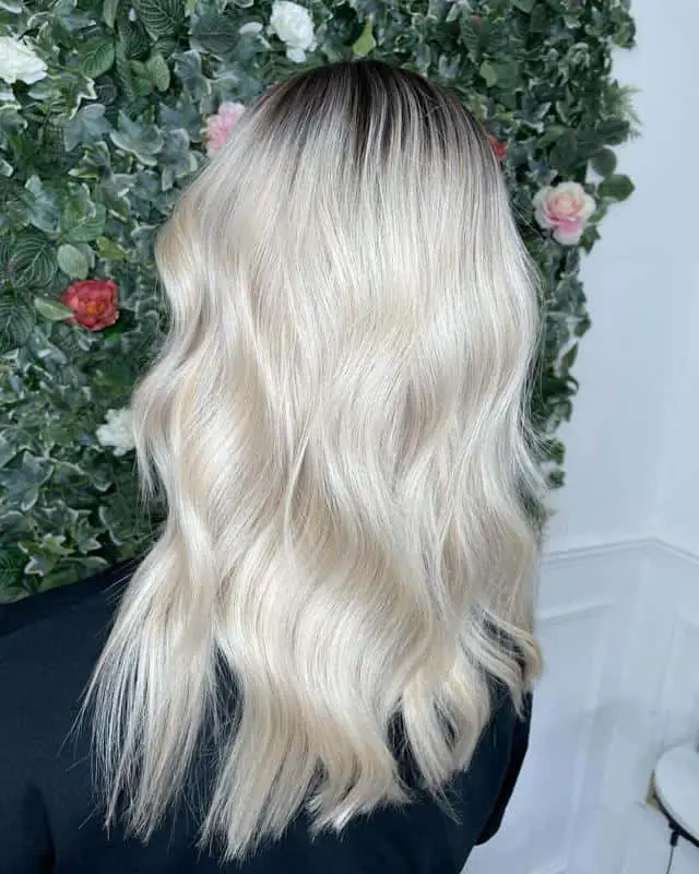 50+ Dark Roots with Blonde Hair Ideas (2023 Update) 5 Dark Brown Roots Icy Blonde 2