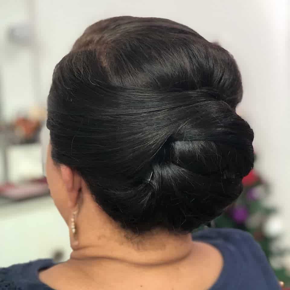 Dark Brown Updos For Short Hair 