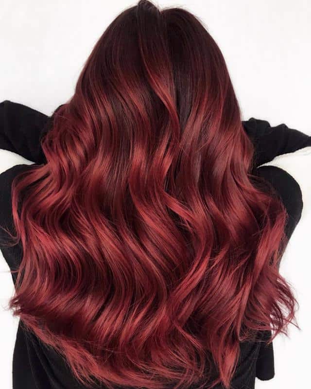 70+ Bold Dark Red Hair Styles: Latest Trends To Rock In 2022 20 Dark Cherry Red Hair 1