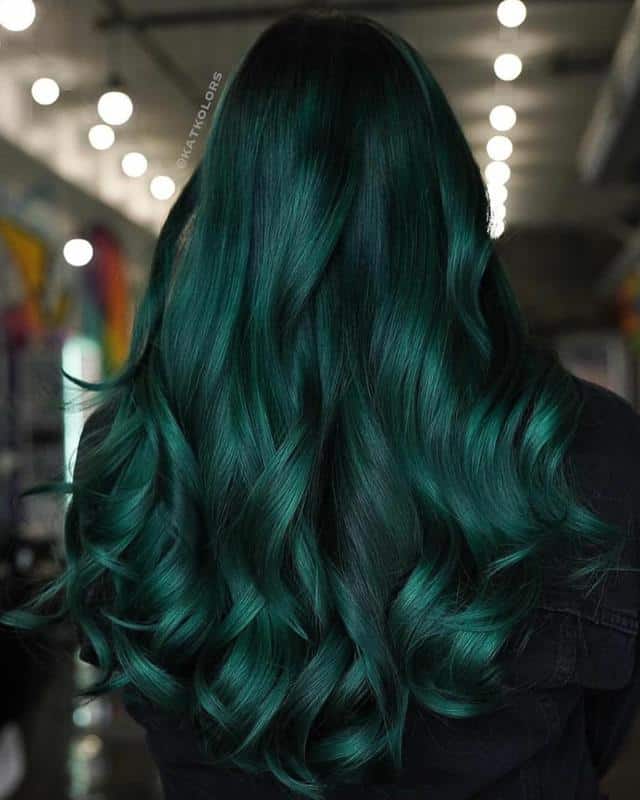 40+ Green Hairstyle Ideas That Will Blow Your Mind (2023 Update) 19 Dark Forest Green Hair