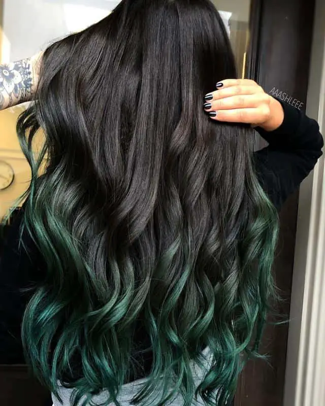 40+ Green Hairstyle Ideas That Will Blow Your Mind (2023 Update) 10 Dark Green Hair Ombré