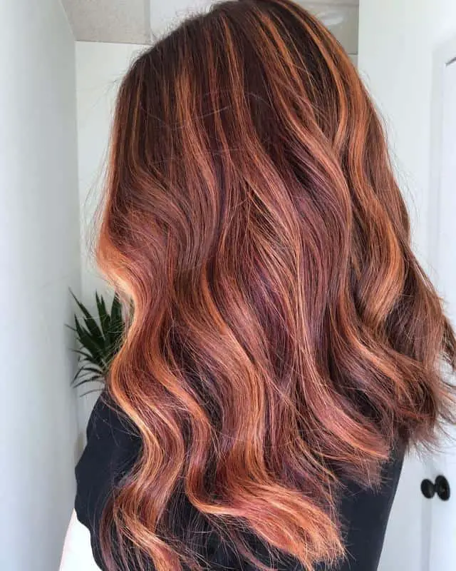 Dark Red Hair With Copper Highlights 2