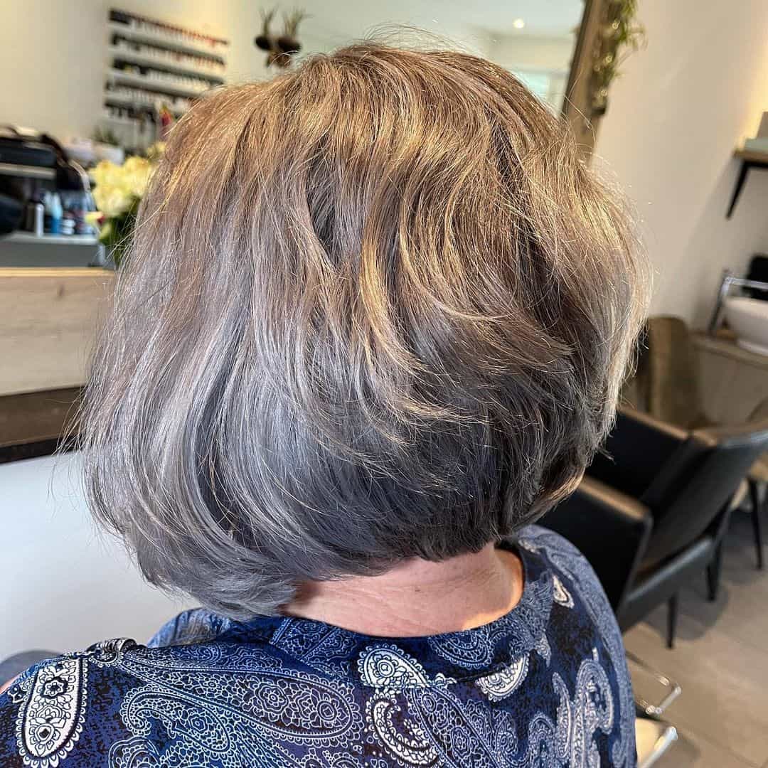 Defined Bob Grey Hair