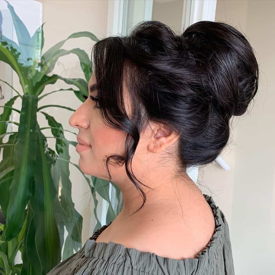 Elegant Brown Updo For Short Hair 