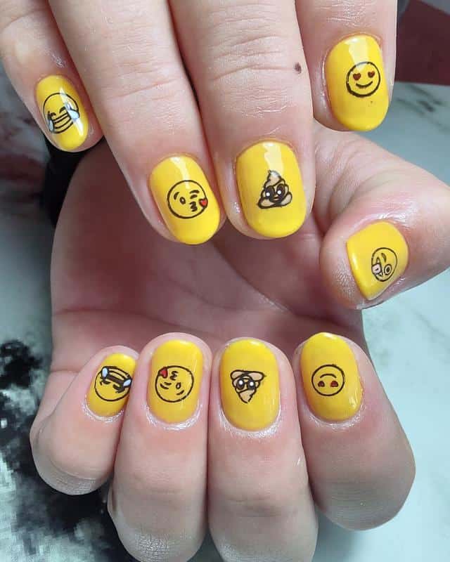 100+ Best Cute Nail Ideas for Kids (2023 Update) 89 Emoji Nails for Kids 3