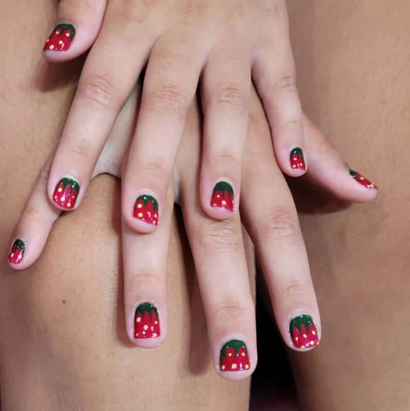 100+ Best Cute Nail Ideas for Kids (2023 Update) 17 Fruit Print Nails for Kids 2