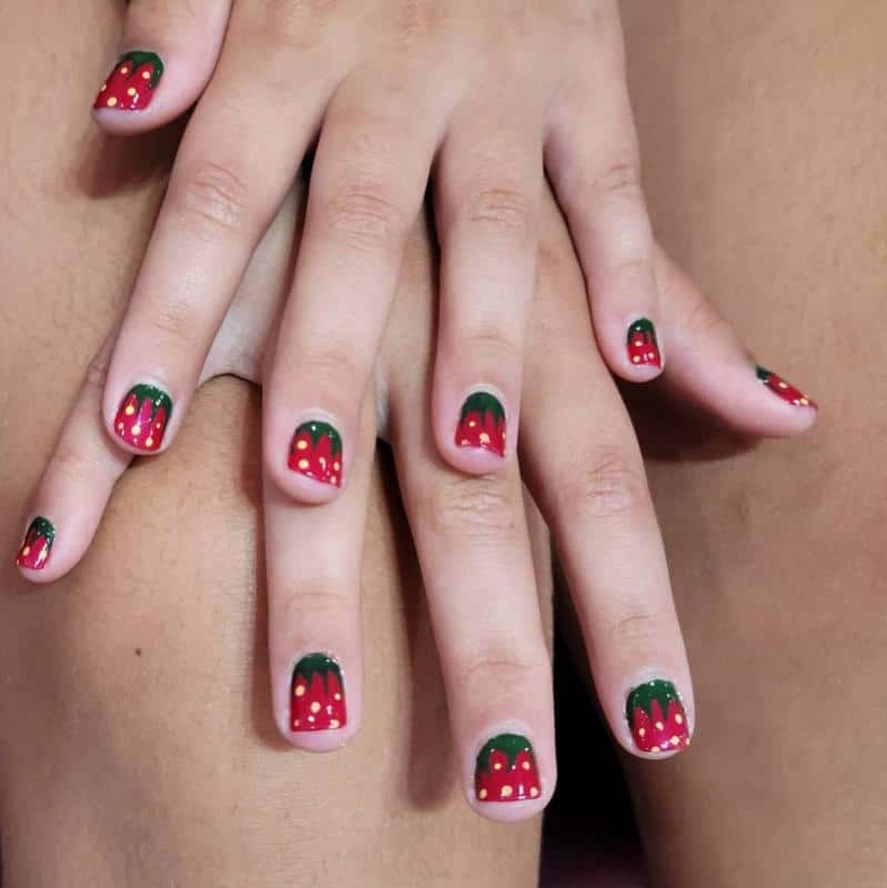 Fruit Print Nails for Kids 2