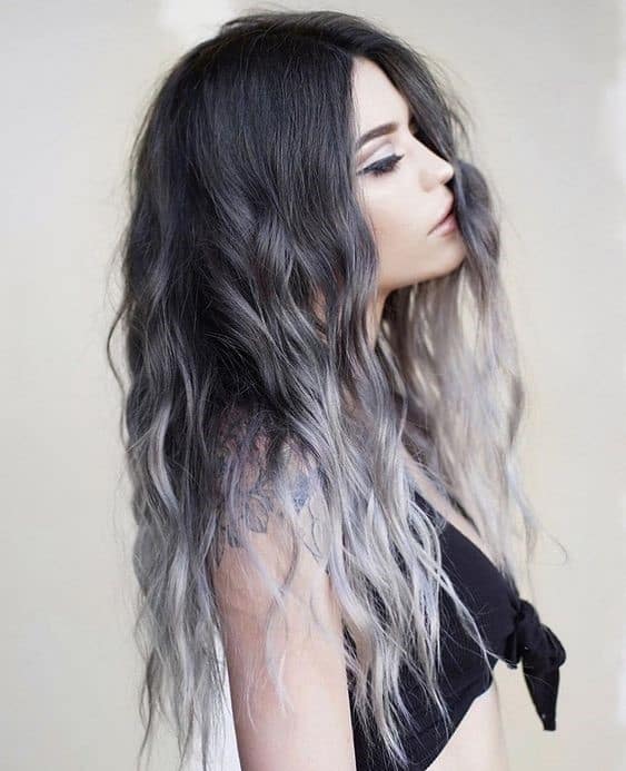 30+ Gorgeous Grey and Silver Highlights on Black Hair (2023 Update) 24 Gather Reference Pictures