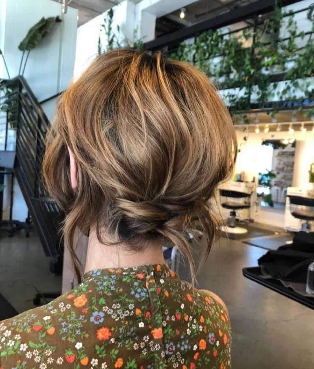 Gorgeous Orange Updos For Short Hair