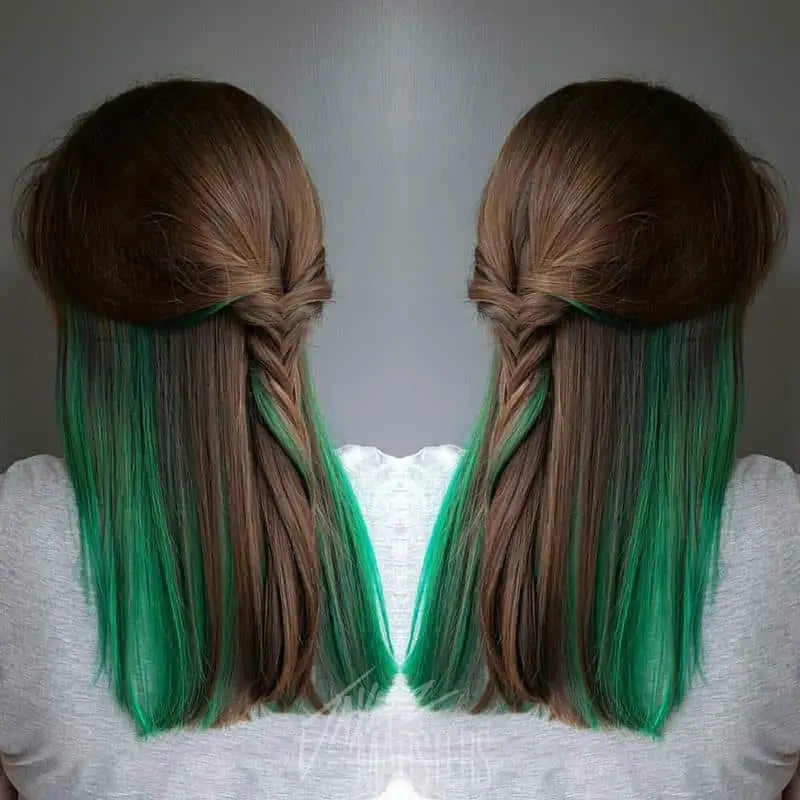 40+ Green Hairstyle Ideas That Will Blow Your Mind (2023 Update) 4 Green Hair Underneath
