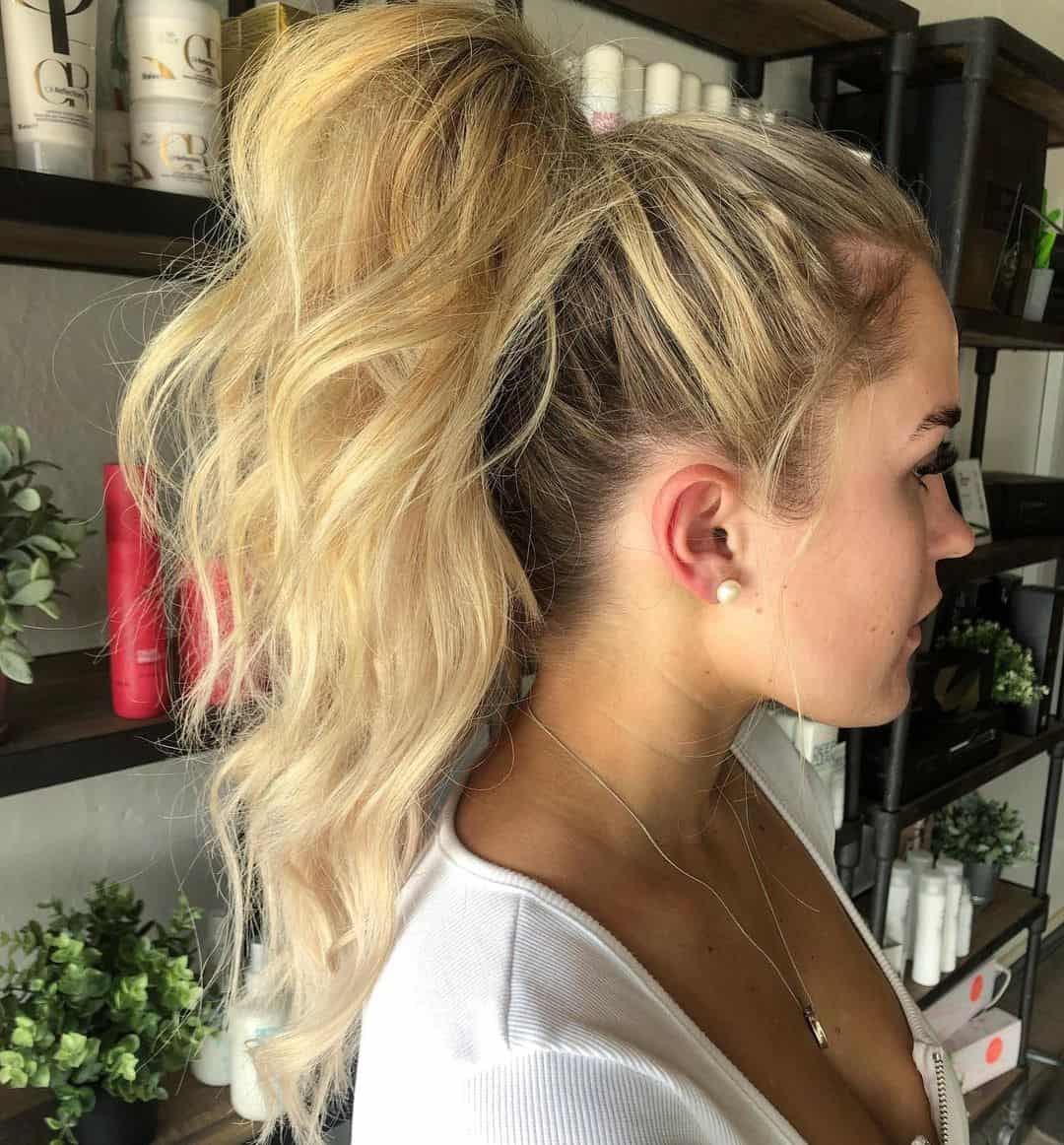 High Messy Ponytail Hairstyles