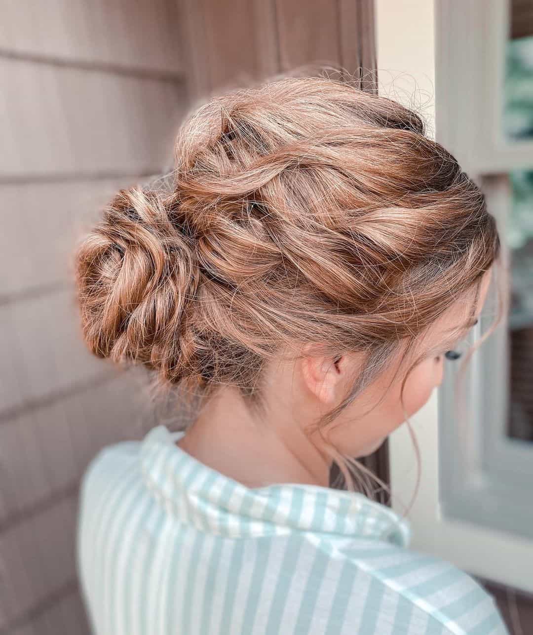 Highlighted Look Updos For Short Hair