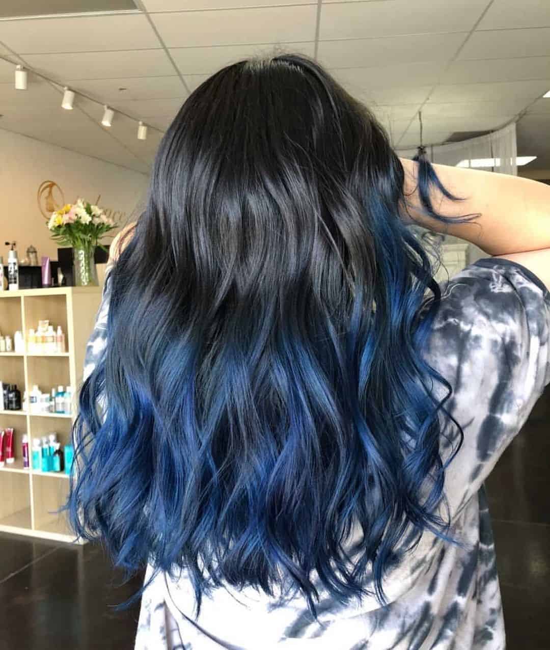 spørge Mursten miljø Top 30 Stylish Black & Blue Hair Ideas For Younger Women (2021 Updated) -  Tattooed Martha