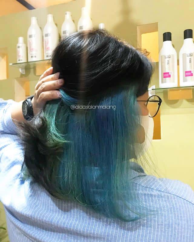 40 Best Blue Highlights on Black Hair Ideas (2023 Update) 34 Icy Blue Highlights 1