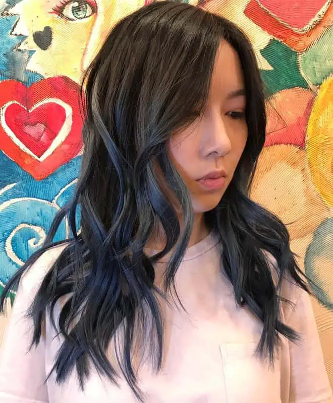 40 Best Blue Highlights on Black Hair Ideas (2023 Update) 32 Indigo Blue Highlights 2