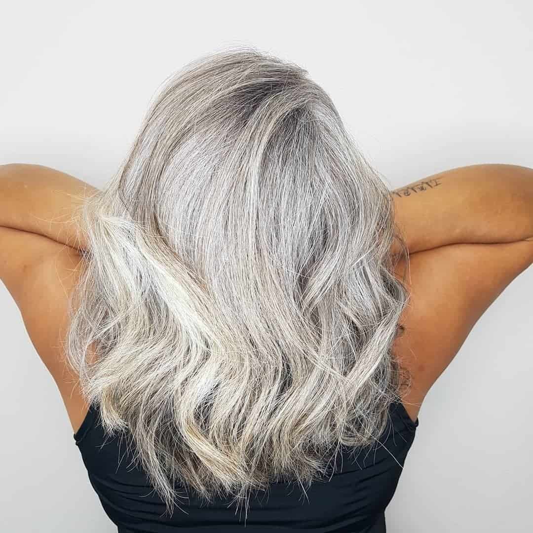 Light Gray Hair Icy Hairdo 