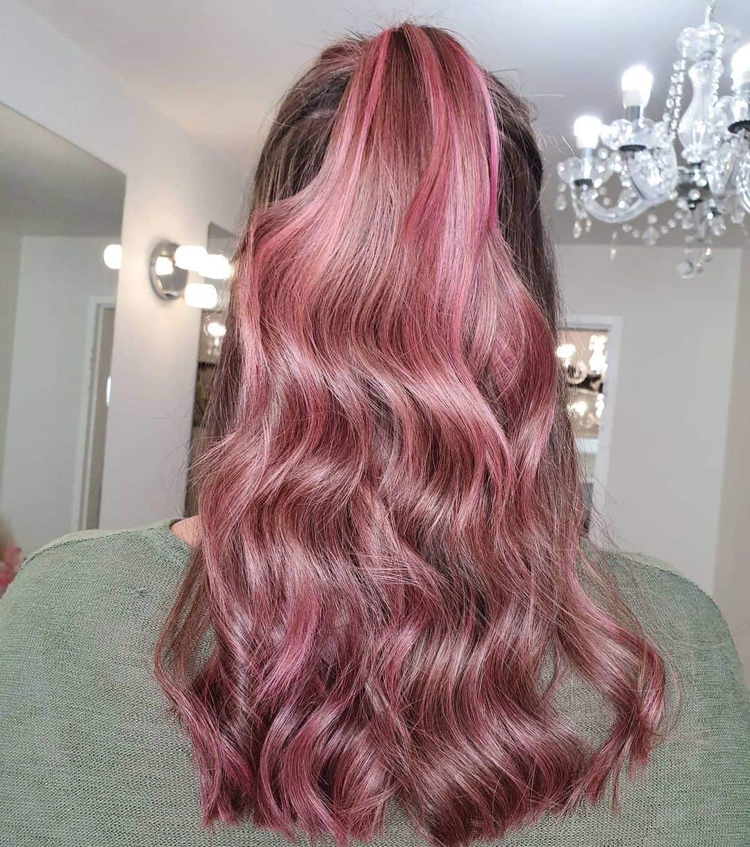 Light Pink Messy Ponytail Hairstyles