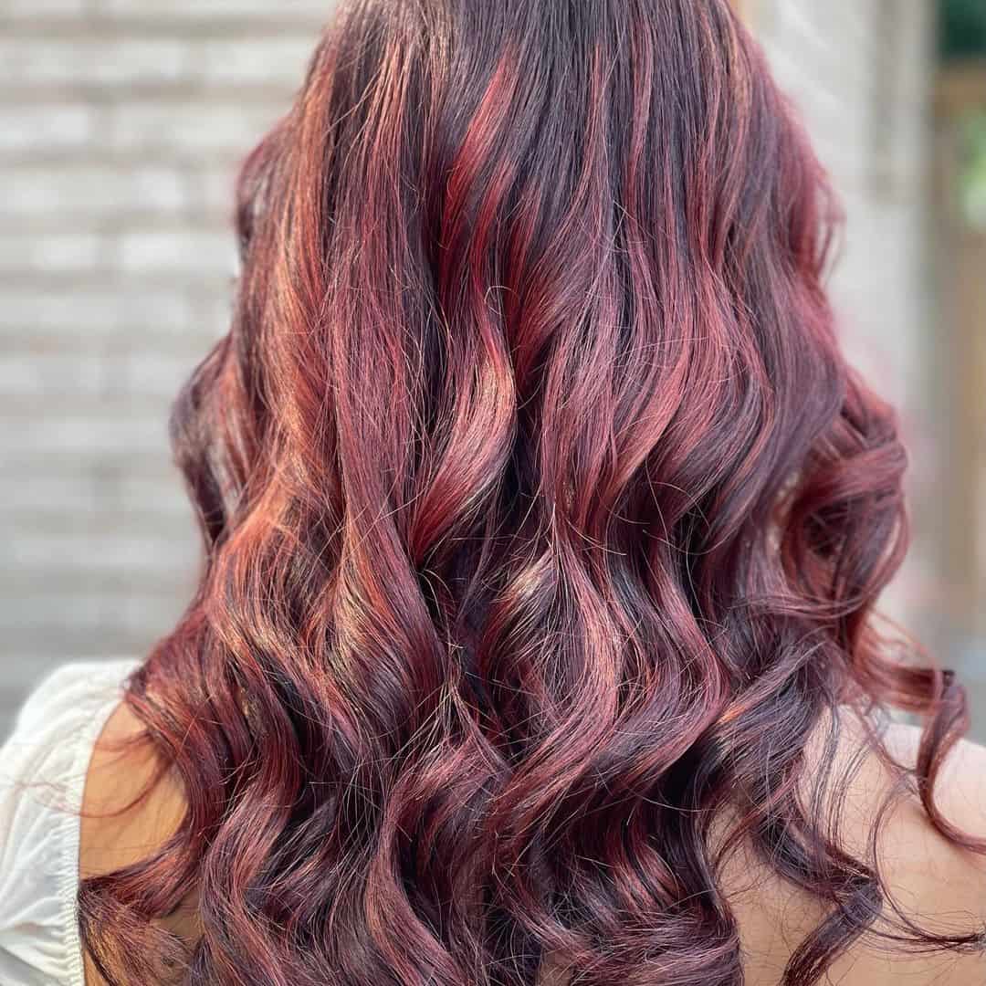 Top 30 Red Highlights On Black Hair Ideas (2021 Updated) - Tattooed Martha