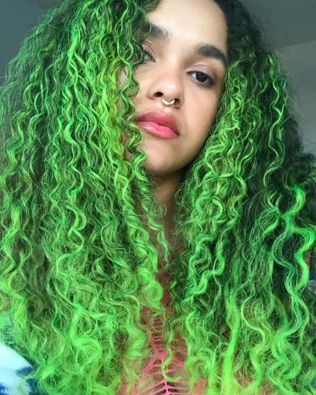 40+ Green Hairstyle Ideas That Will Blow Your Mind (2023 Update) 25 Lime Frost For Curls
