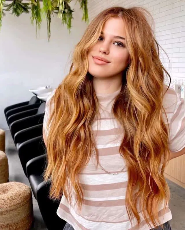 Red Highlights on Brown Hair: 40+ Most Trendy Ideas to Try Out 37 Long And Wavy Hairstyle 1