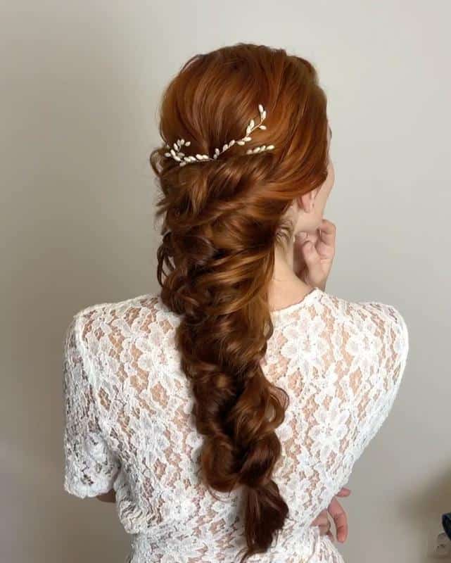 Red Highlights on Brown Hair: 40+ Most Trendy Ideas to Try Out 46 Long Mahogany Braided Hairstyle