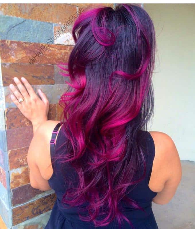 Red Highlights on Brown Hair: 40+ Most Trendy Ideas to Try Out 20 Magenta Highlights 2