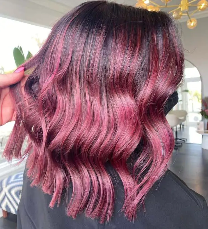 Red Highlights on Brown Hair: 40+ Most Trendy Ideas to Try Out 21 Magenta Highlights 3