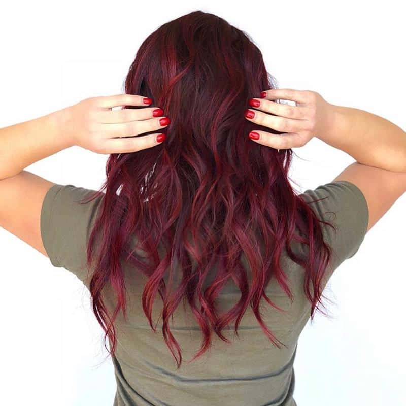 Red Highlights on Brown Hair: 40+ Most Trendy Ideas to Try Out 27 Maroon Highlights 2