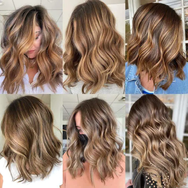 Caramel Blonde Highlights Balayage Bob Lace Front WigQuinn