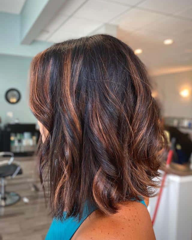 Medium Brown Hair with Caramel Highlights 2