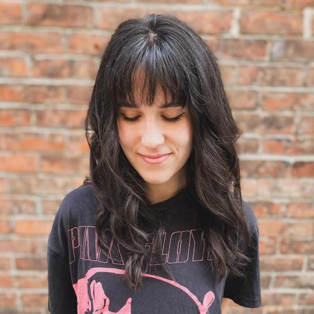 Top 30 Medium Layered Haircuts With Bangs (Different Color) - Tattooed Martha