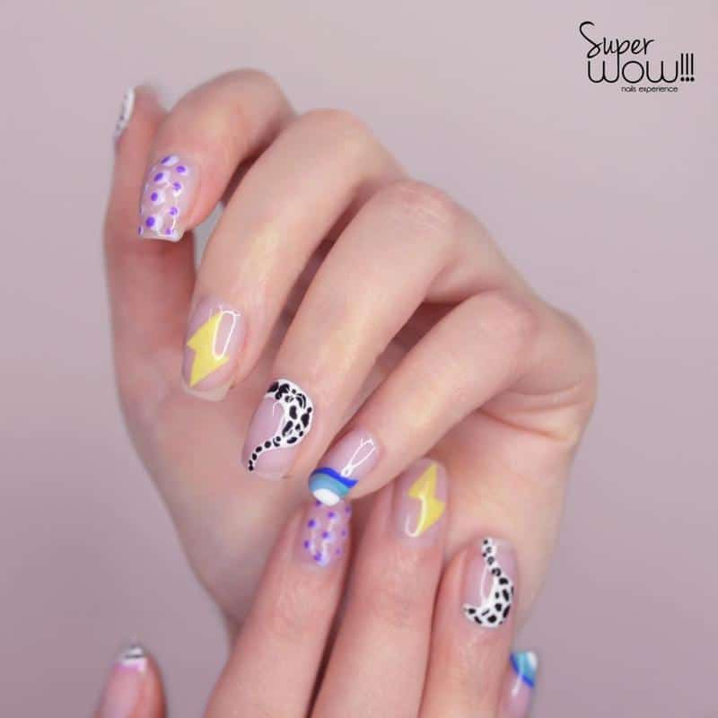 100+ Best Cute Nail Ideas for Kids (2023 Update) 94 Mixed Prints Nails for Kids 2