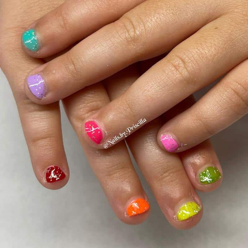 Multi-Colored Nails for Kids 2