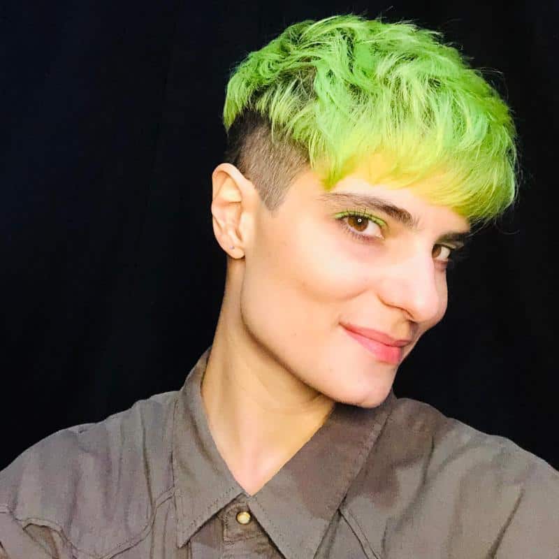 40+ Green Hairstyle Ideas That Will Blow Your Mind (2023 Update) 3 Multicolored Pixie