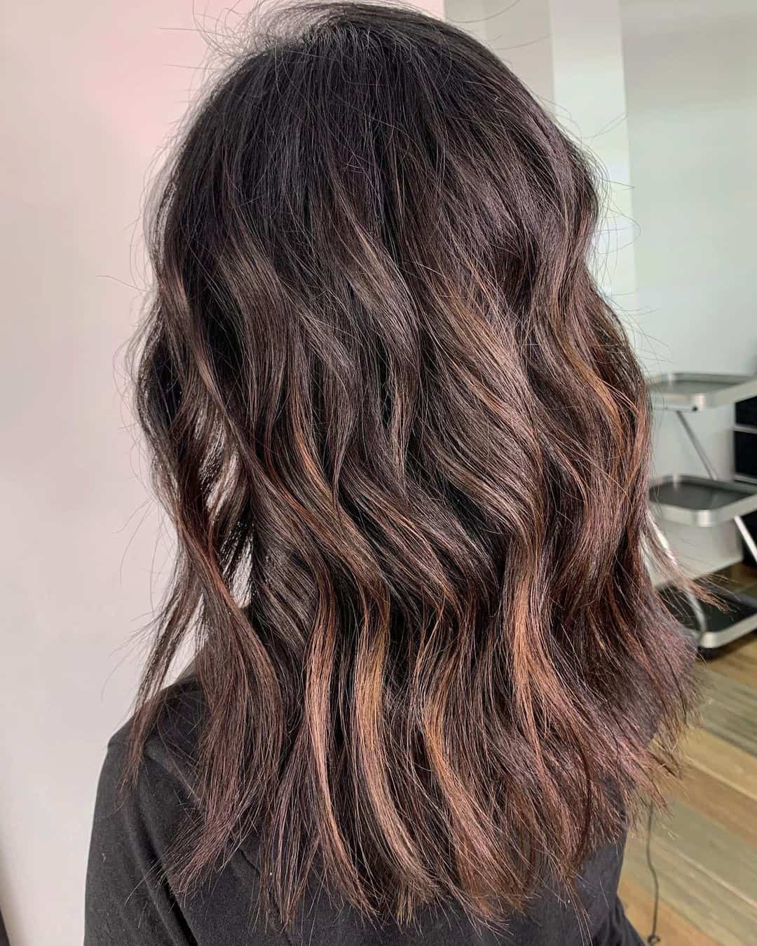 Natural-Looking Balayage For Dark Hair