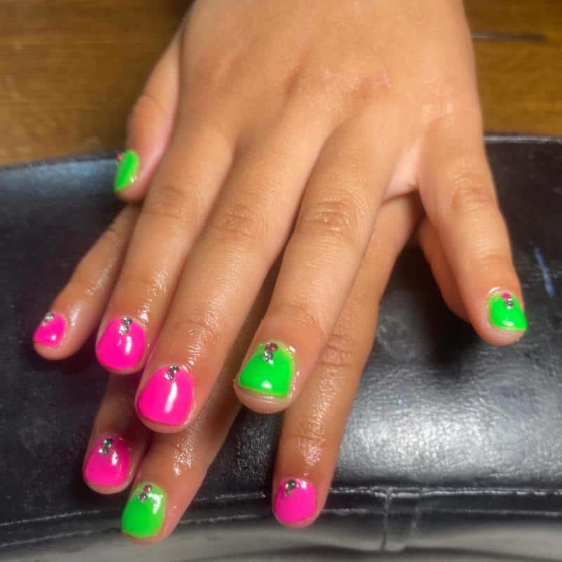 100+ Best Cute Nail Ideas for Kids (2023 Update) 52 Neon Nails for Kids 2