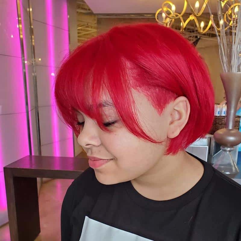 70+ Bold Dark Red Hair Styles: Latest Trends To Rock In 2022 47 Neon Red Ombre Hair 1