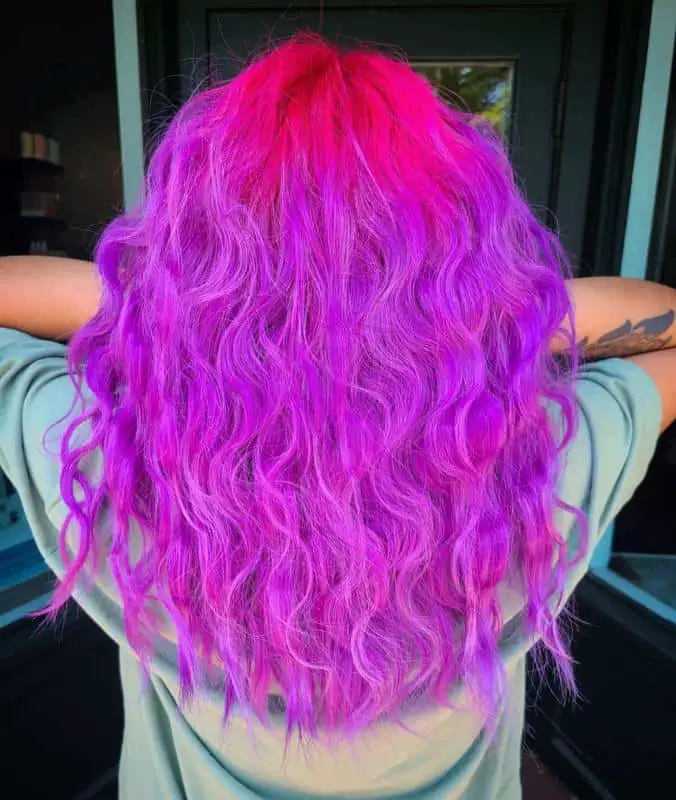 30+ Popular and Eye-Catching Purple and Blue Combination Hairstyles 30 Neon Purple Hair