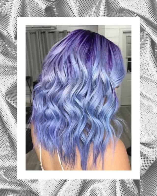 30+ Popular and Eye-Catching Purple and Blue Combination Hairstyles 13 Pastel Blue Ombre