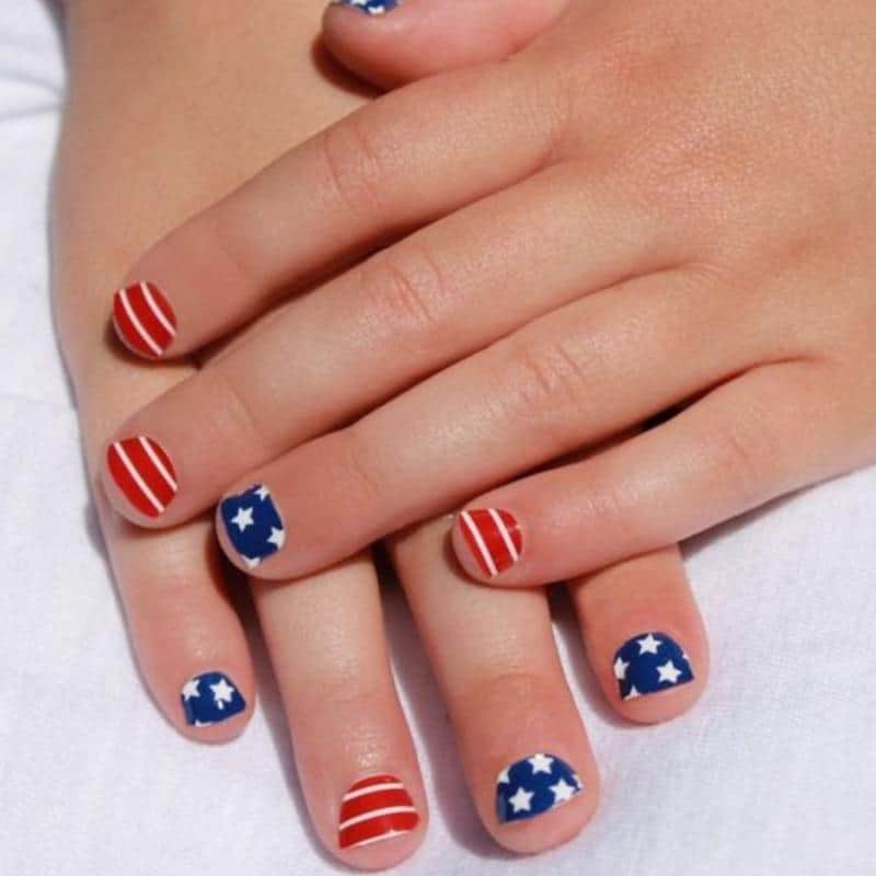 100+ Best Cute Nail Ideas for Kids (2023 Update) 43 Patriotism Nails for Kids 2