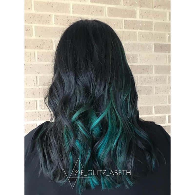 40+ Green Hairstyle Ideas That Will Blow Your Mind (2023 Update) 7 Peek-A-Boo Green