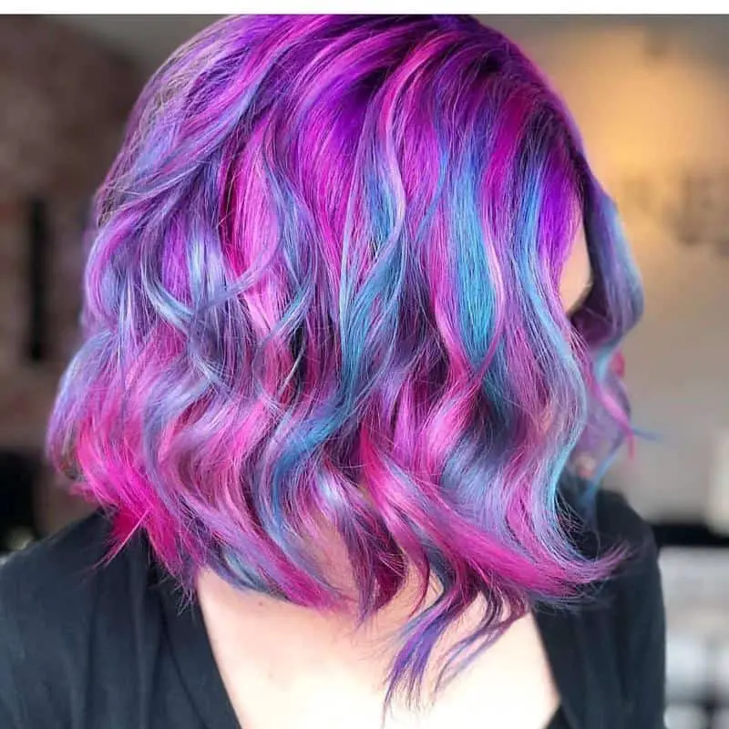 30+ Popular and Eye-Catching Purple and Blue Combination Hairstyles 2 Pink Blue and Purple Hair 1