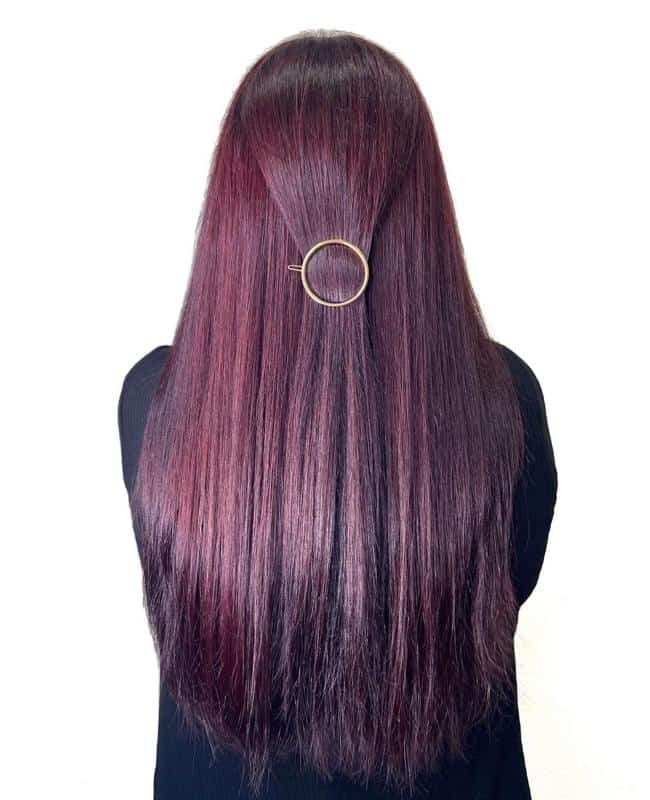 Plum Dark Red Hair Choice 3