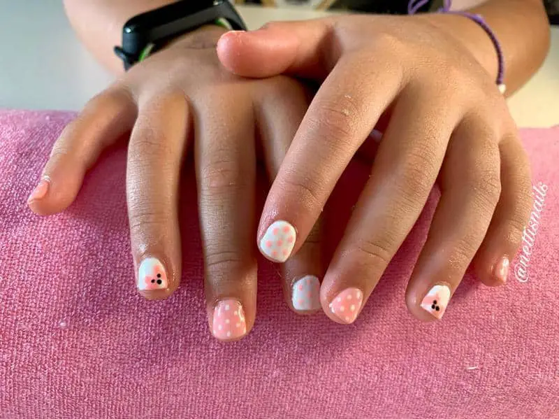 Polka Dots Nails for Kids 2