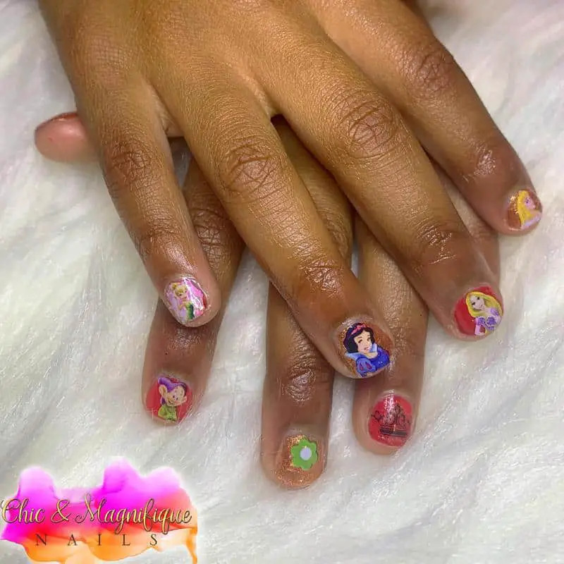 100+ Best Cute Nail Ideas for Kids (2023 Update) 69 Princess Nails for Kids 1