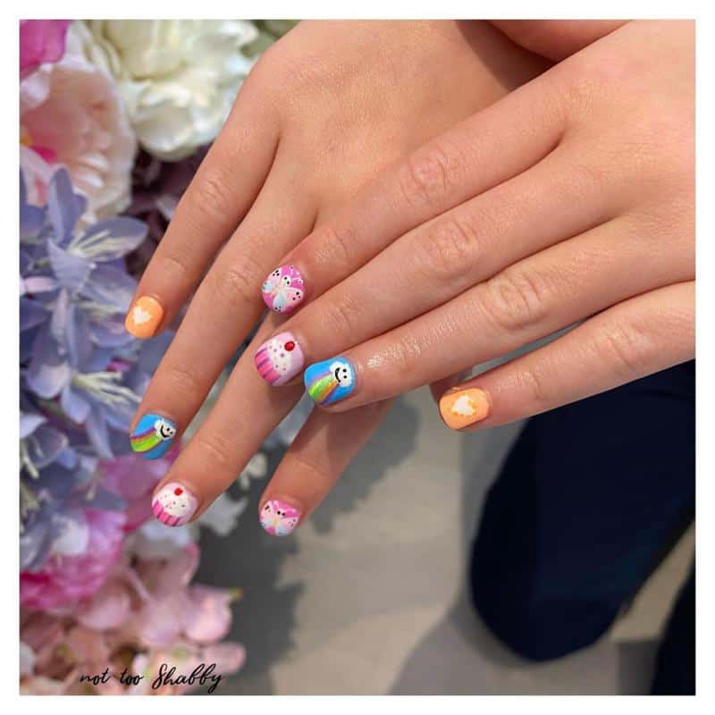100+ Best Cute Nail Ideas for Kids (2023 Update) 65 Rainbow Nails for Kids 3