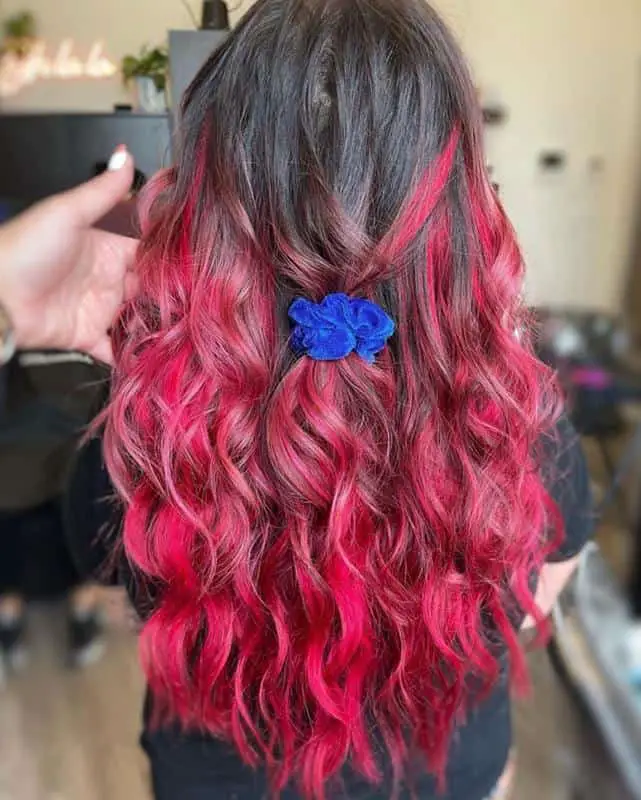 Red And Pink Curls